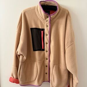 Cozy Jacket with Neon Accents